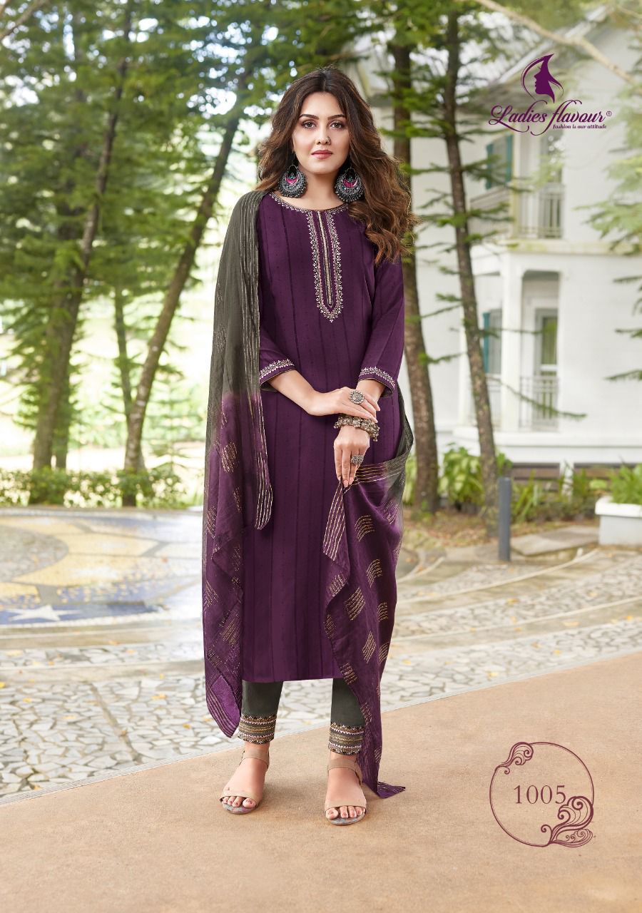  Ladies Flavour Safar Festive Wear Wholesale Kurti With Bottom Dupatta Collection 